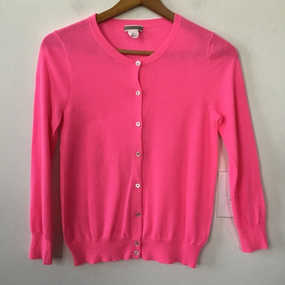 J. Crew Sweaters J Crew 0 Cashmere Featherweight Cardigan In Pink Poshmark